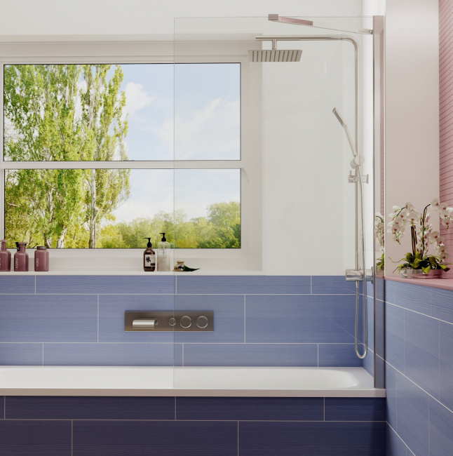 Шторка на ванну Ambassador Bath Screens 80x140 стекло 16041103 (Германия) - фото3