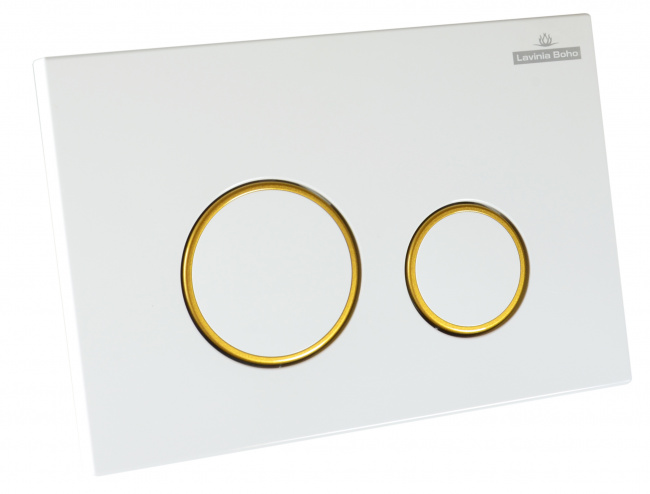 Кнопка смыва для инсталляции Lavinia Boho Relfix 38050804 белый / золотой глянец (Германия) - фото2
