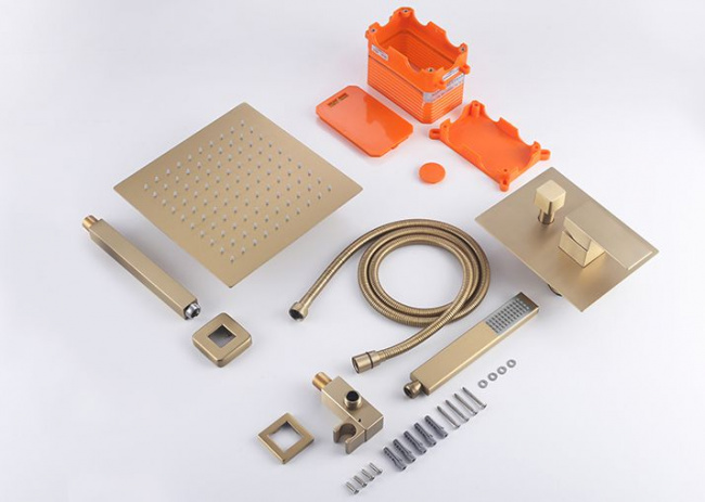 Душевая система 3-х функциональная золото Rea Bento L. Gold BOX P4561 (Польша) - фото3