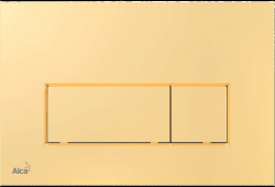 Кнопка смыва для инсталляции Alcaplast M575 пластик золото (Чехия) - фото