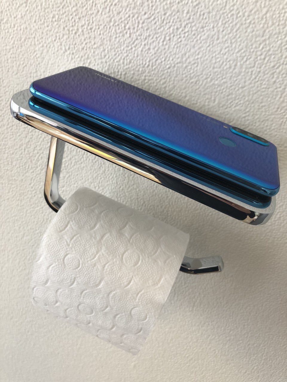 UNI держатель для туалетной бумаги с площадкой для телефона, хром - фото2