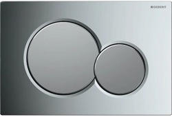 Кнопка смыва для инсталляции Geberit Sigma 01 пластик хром/хром матовый 115.770.KA.5 (Швейцария) - фото