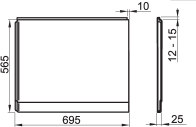 Боковая панель Ravak A MAGNOLIA P 75 белая CZ61200A00 (Чехия) - фото3