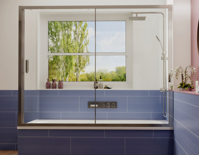 Шторка на ванну Ambassador Bath Screens 170x140 стекло 16041105 (Германия) - фото2