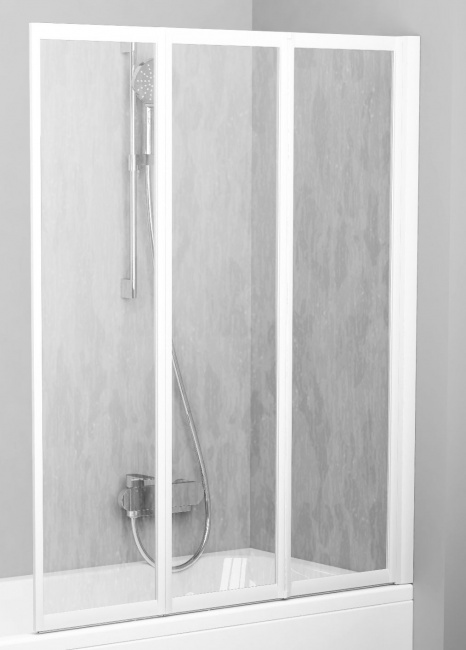 Шторка на ванну Ravak VS3-115 белый/райн 795S010041 115x140 (Чехия) - фото