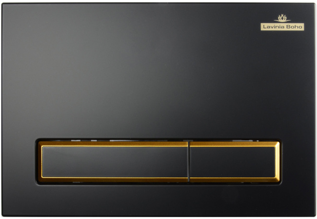 Кнопка смыва для инсталляции Lavinia Boho Relfix 38050801 матовый черный / золотой глянец (Германия) - фото