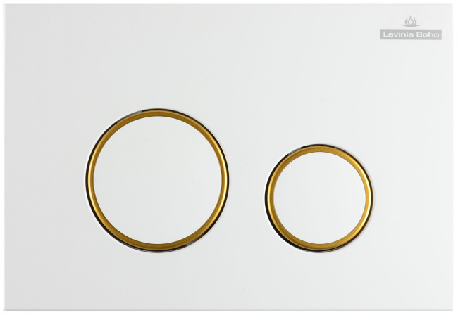 Кнопка смыва для инсталляции Lavinia Boho Relfix 38050804 белый / золотой глянец (Германия) - фото
