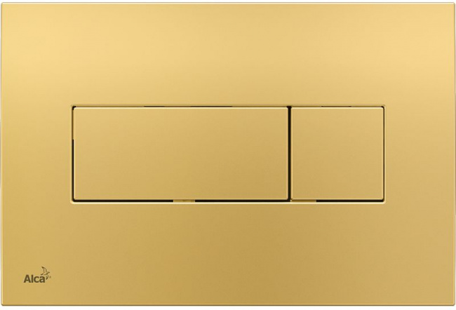 Кнопка смыва для инсталляции Alcaplast M375 пластик золото (Чехия) - фото