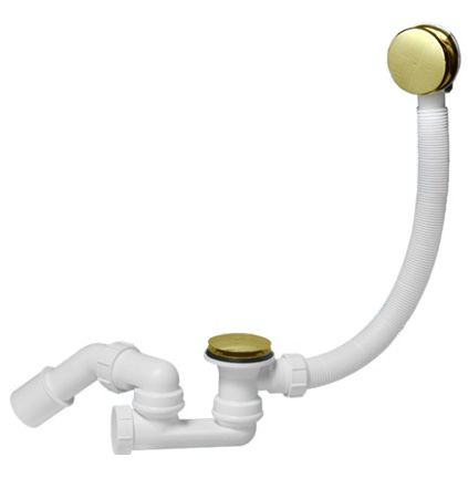 Сифон для ванны McAlpine MRB8-PVD золото (Великобритания) - фото