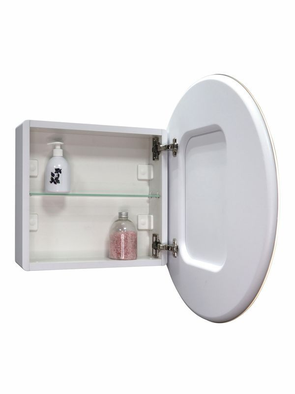 Зеркало-шкаф для ванной Континент Torneo LED  d600 белый - фото2