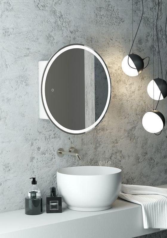 Зеркало-шкаф для ванной Континент Torneo LED  d600 белый - фото