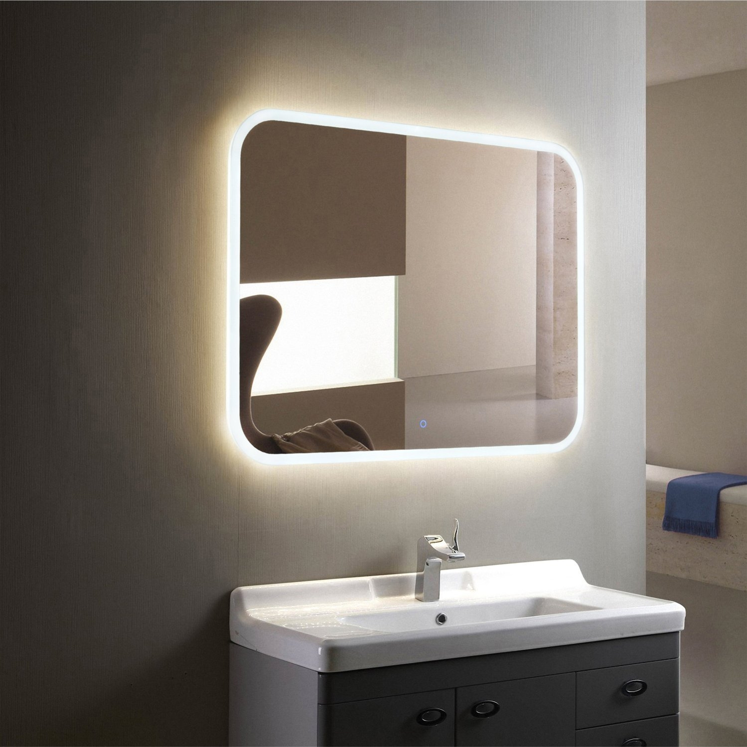 Зеркало для ванной Континент Demure LED 90x80 (Россия) - фото4