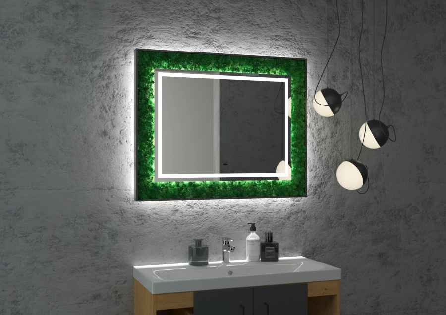 Зеркало для ванной Континент Forest LED 1000х800 (Россия) - фото3