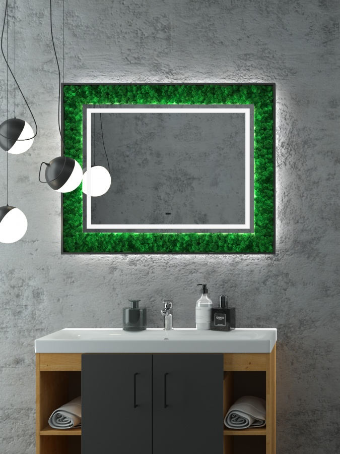 Зеркало для ванной Континент Forest LED 1000х800 (Россия) - фото4
