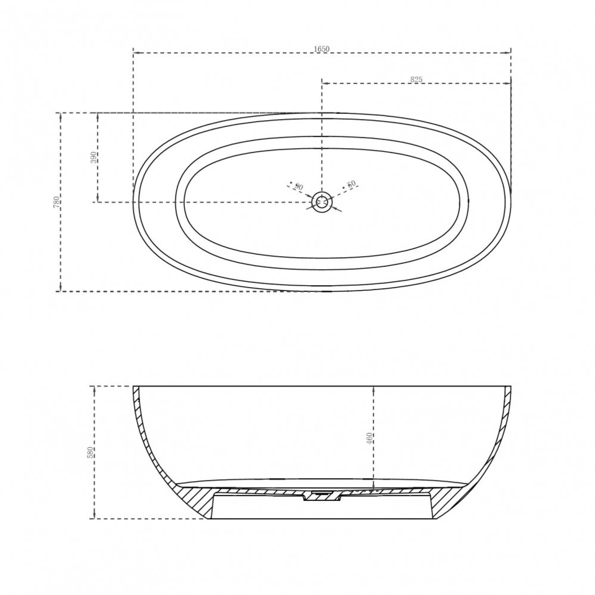 Прозрачная ванна ABBER Kristall AT9701Onyx - фото3