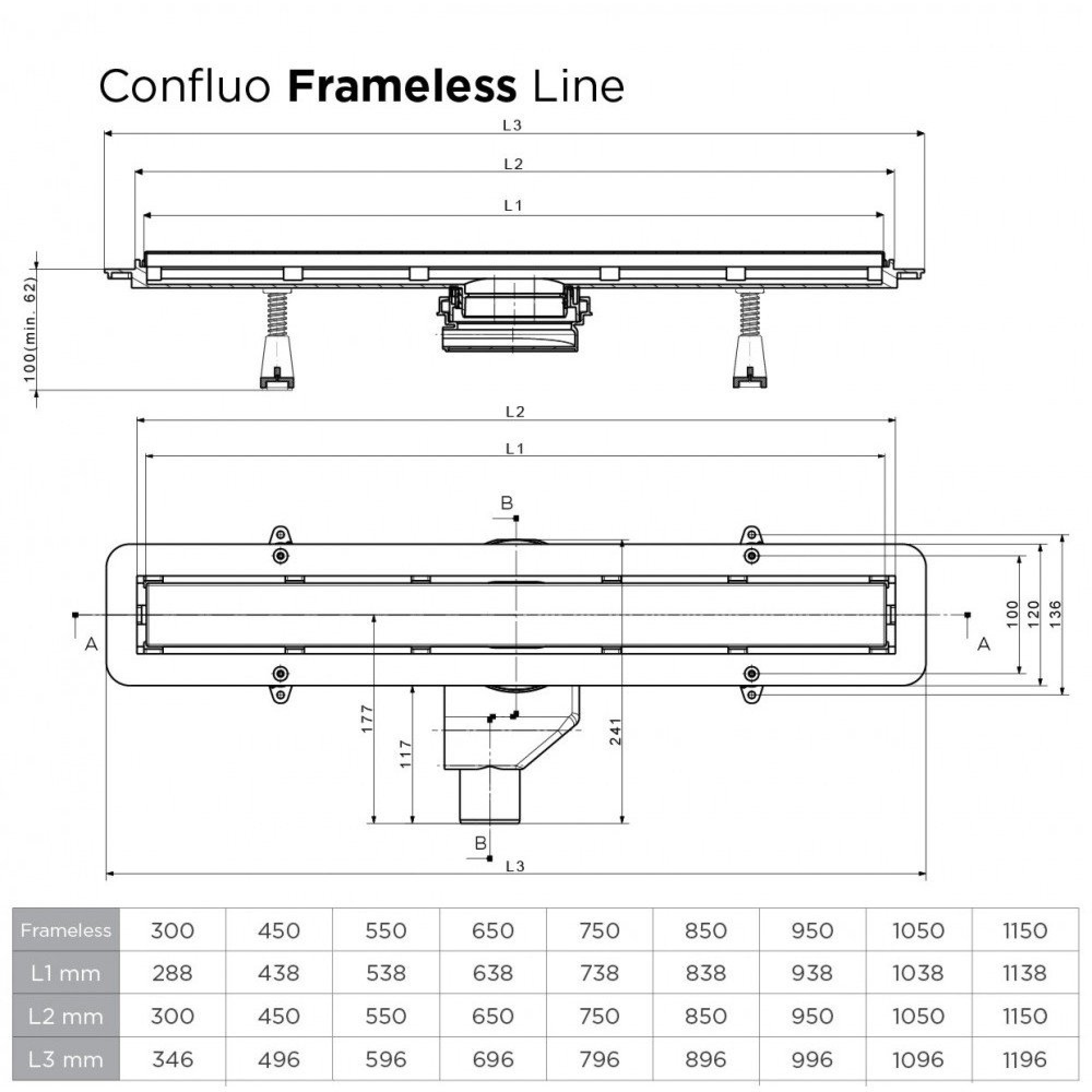 Душевой трап линейный 2в1 Pestan Confluo Frameless Line 650 - фото3