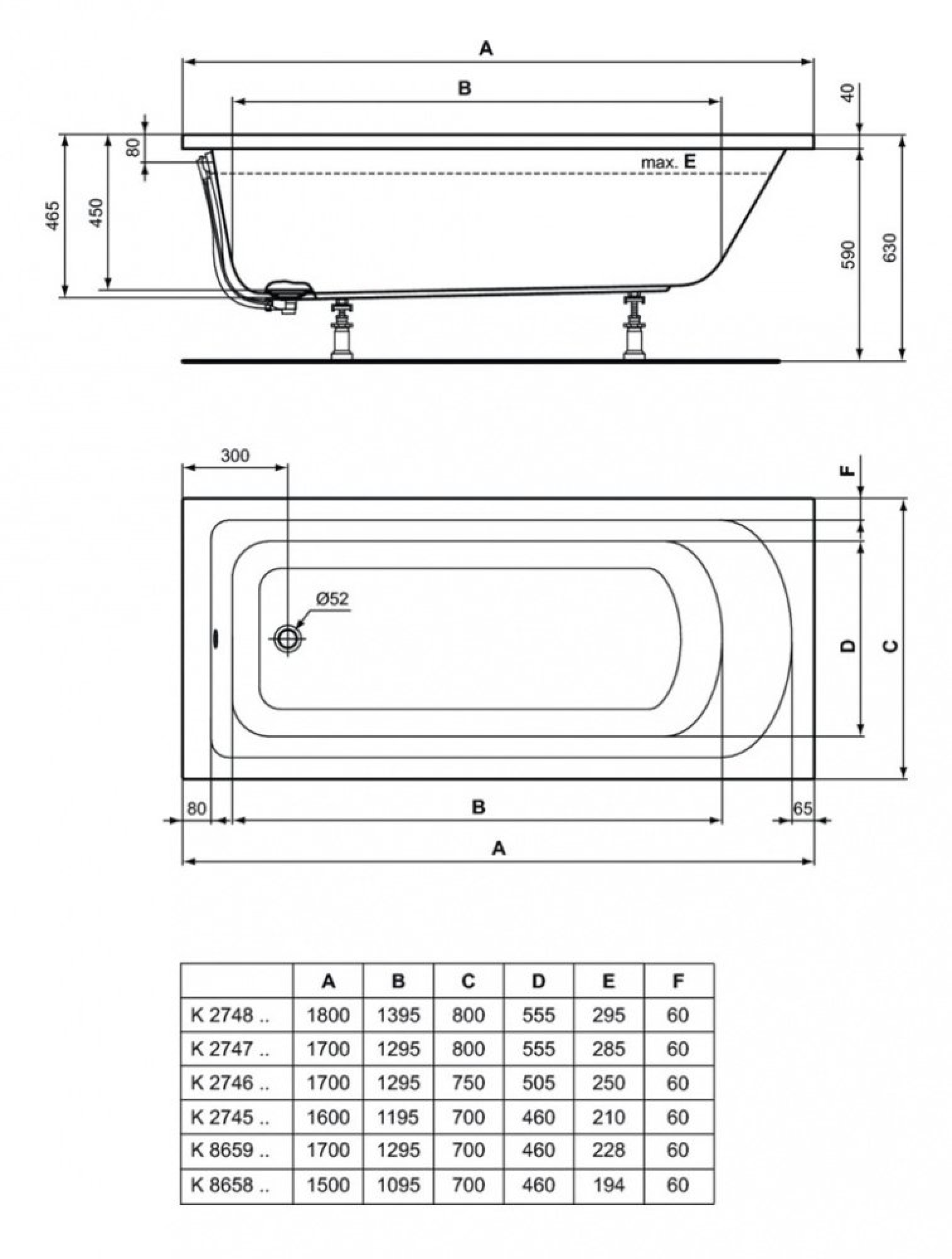 Акриловая ванна Ideal standard Hotline 170x80 - фото3