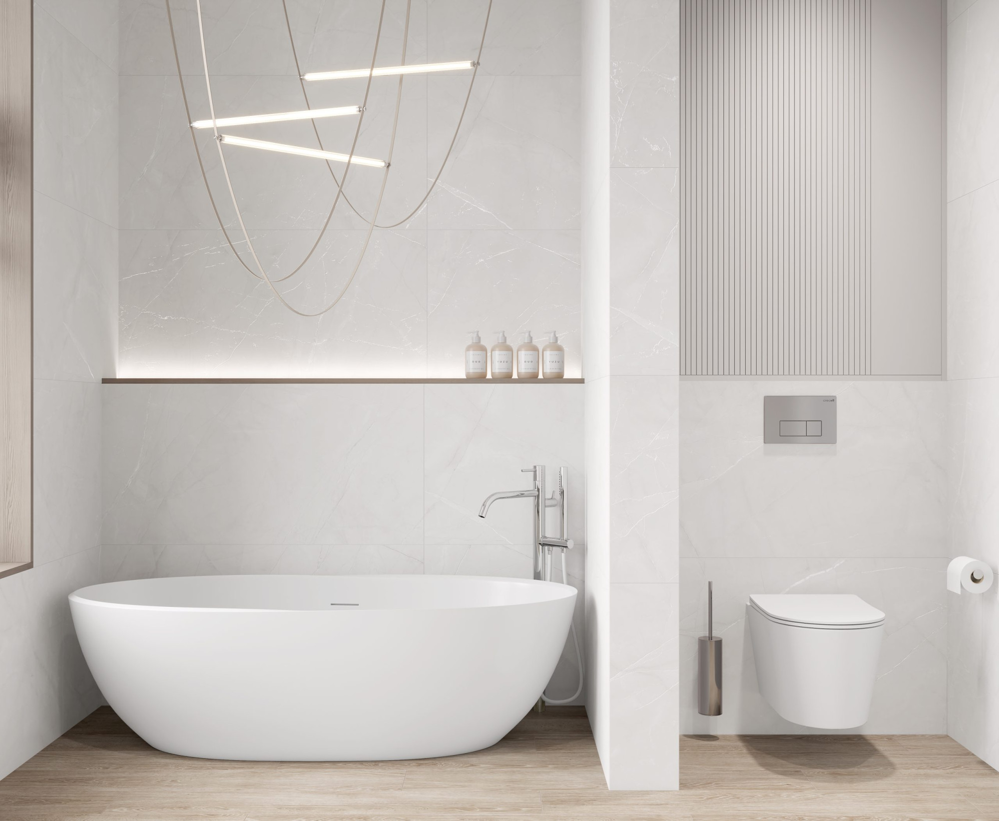 Timeless Pearl серый светлый 60х119,5 керамогранит матовый карвинг - фото9