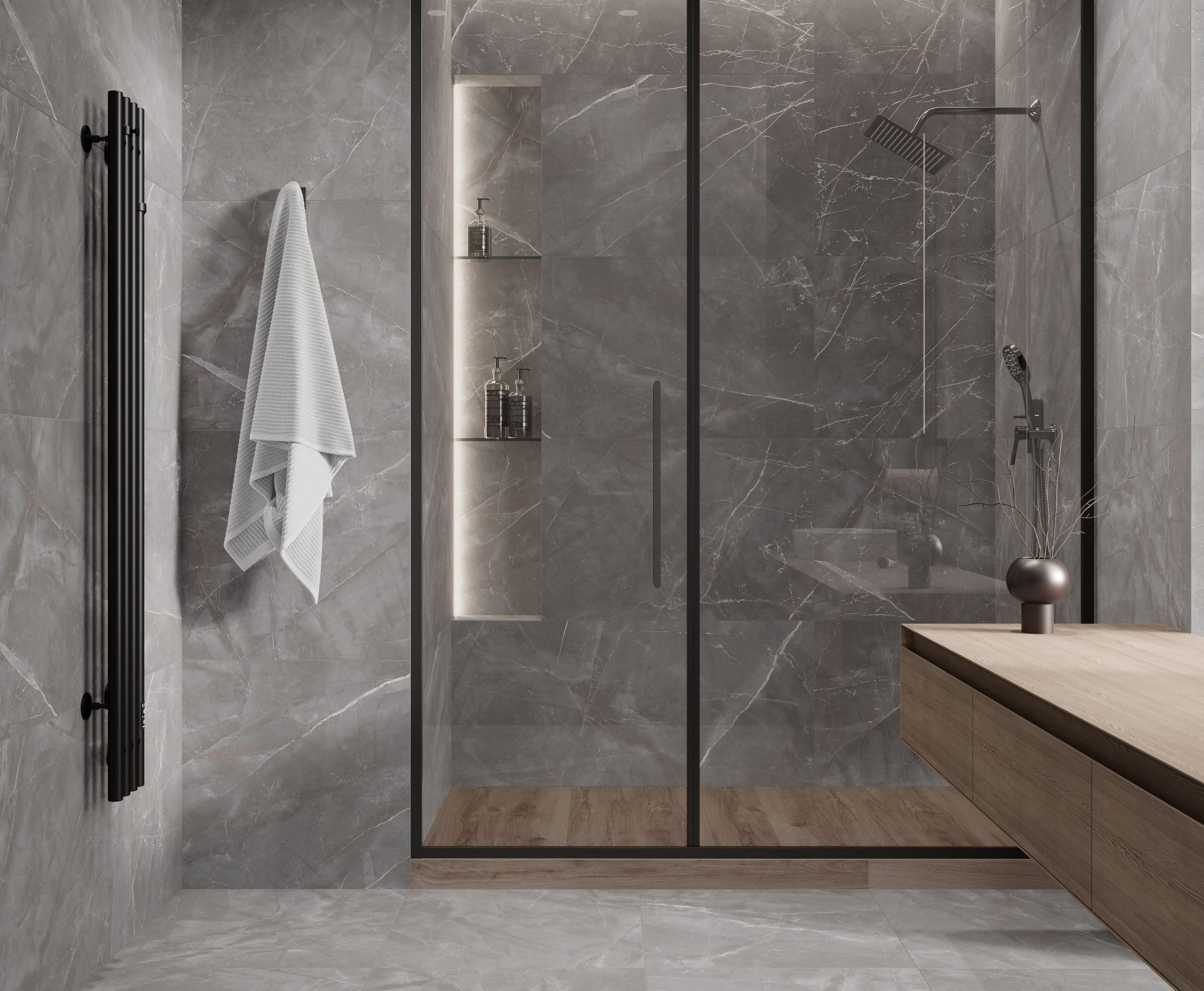 Timeless Taupe серо-бежевый 60х119,5 керамогранит матовый карвинг - фото9