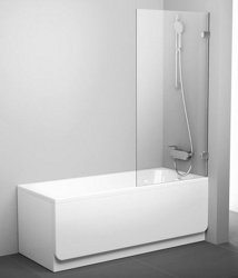Шторка для ванны Ravak BVS1-80 хром+транспарент, без фурнитуры 7U840A00Z1 (Чехия) - фото