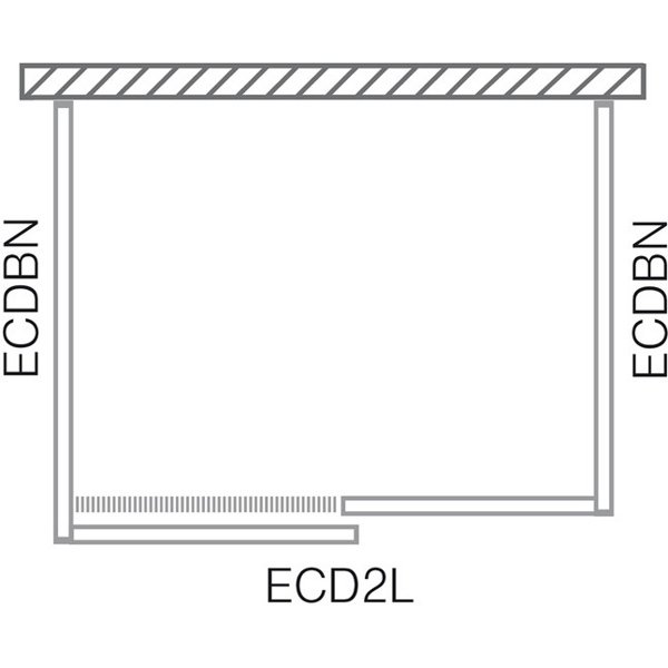 Exclusive Line душевая стенка ECDBN/90 хром/прозрачное - фото3