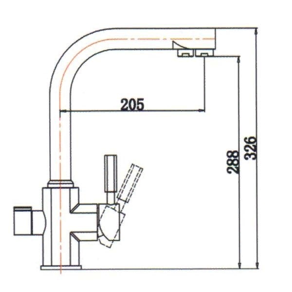 Смеситель для кухни под фильтр Kaiser Decor 40144-6 (Германия)