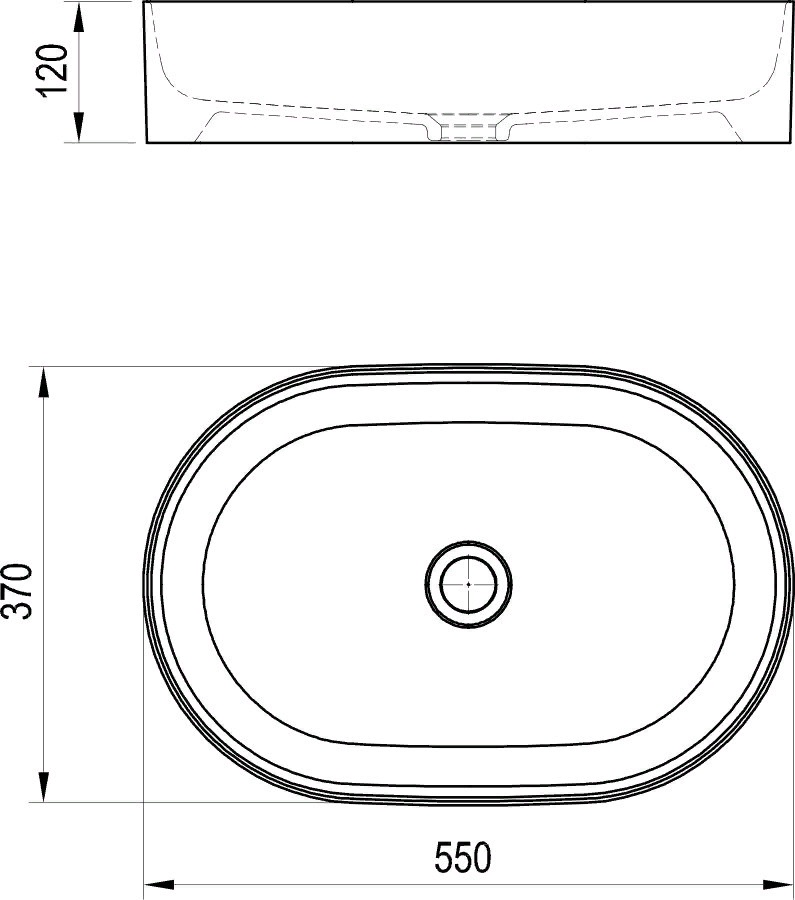 Умывальник Ravak Ceramic O SLIM 550  55x37 (Чехия) - фото4