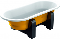 Отдельностоящая стальная ванна BLB Duo Comfort Oval Woodlinel 180x80 B80OWOC1 (Португалия) - фото