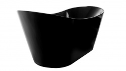 Отдельностоящая акриловая ванна Rea Ferrano Black 170x80 (Польша) - фото