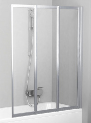 Шторка на ванну Ravak VS3-100 сатин/прозрачное 795P0U00Z1 100x140 (Чехия) - фото