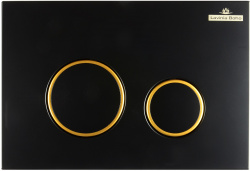 Кнопка смыва для инсталляции Lavinia Boho Relfix 38050803 матовый черный / золотой глянец (Германия) - фото
