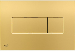 Кнопка смыва для инсталляции Alcaplast M375 пластик золото (Чехия) - фото