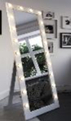Зеркало Континент Гримерное Напольное Белое (20 ламп) - фото