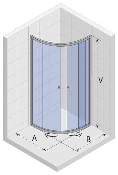 Душевой уголок  Riho Hamar-Quadrant (90x90) GR33200 Riho Shield (Чехия) - фото