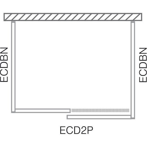 Exclusive Line душевая стенка ECDBN/100 хром/прозрачное - фото3