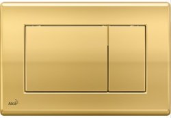 Кнопка смыва для инсталляции Alcaplast M275 пластик золото (Чехия) - фото
