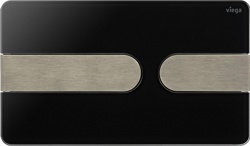 Кнопка смыва для инсталляции Viega Prevista Visign for Style 23 акриловый черный насыщенный/пластик, цвет нерж. сталь 773182 Модель 8613.1 (Германия) - фото