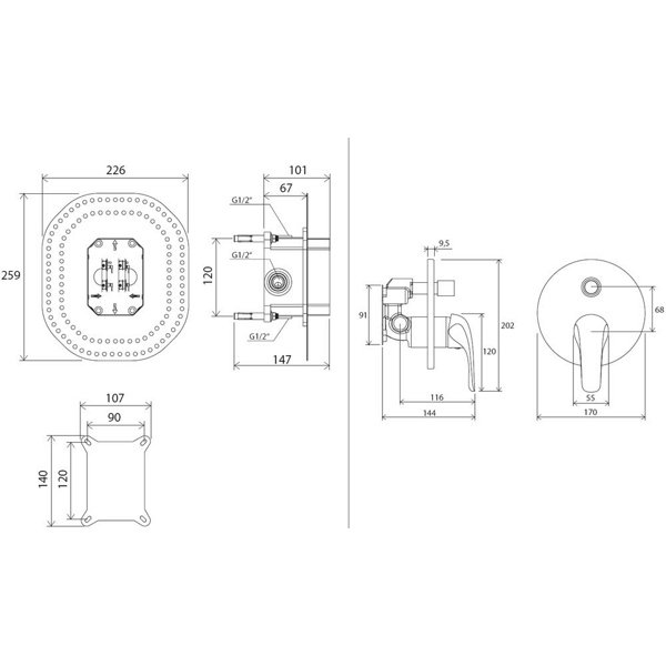 Ravak Rosa RS 065.01 Накладка к боксу 2-х функциональная X070050 (Чехия) - фото3