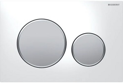 Кнопка смыва для инсталляции Geberit Sigma 20 пластик белый/хром матовый 115.882.KL.1 (Швейцария) - фото
